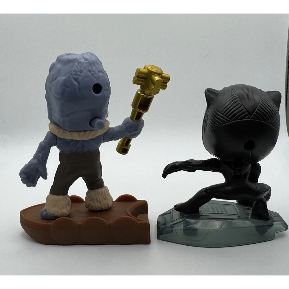 Marvel McDonald's Happy Meal Toys 2022 Black Panther & Korg Figures Lot of 2